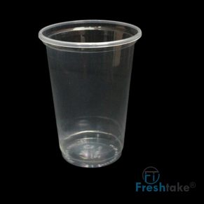 300ML CLEAR JUICE CUP WITH LIDS