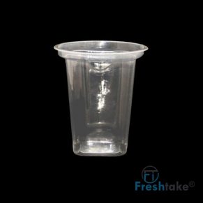 350ML CLEAR CUP HARD PLUS LID