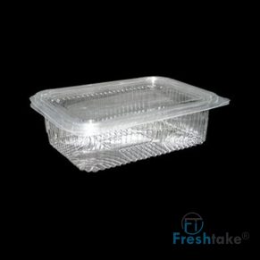 750CC CLEAR CONTAINER WITH LID ATTACHED