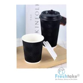 FT 300ML RIPPLE DOUBLE CUP WITH LID