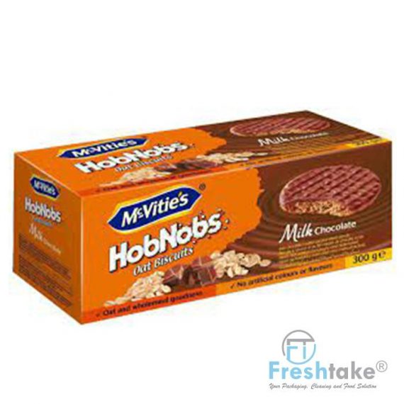 MCVITIES 300G HOBNOBS MILK CHOCOLATE